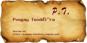 Posgay Teodóra névjegykártya